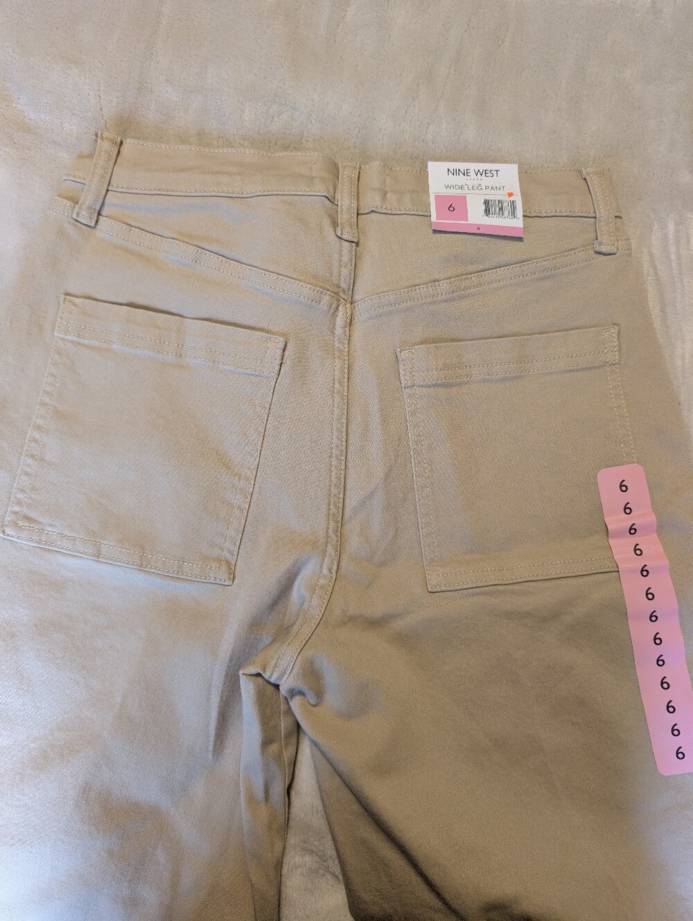 Nine West Women's Wide Leg Pants Khaki NWT Size 6 - Picture 9 of 9